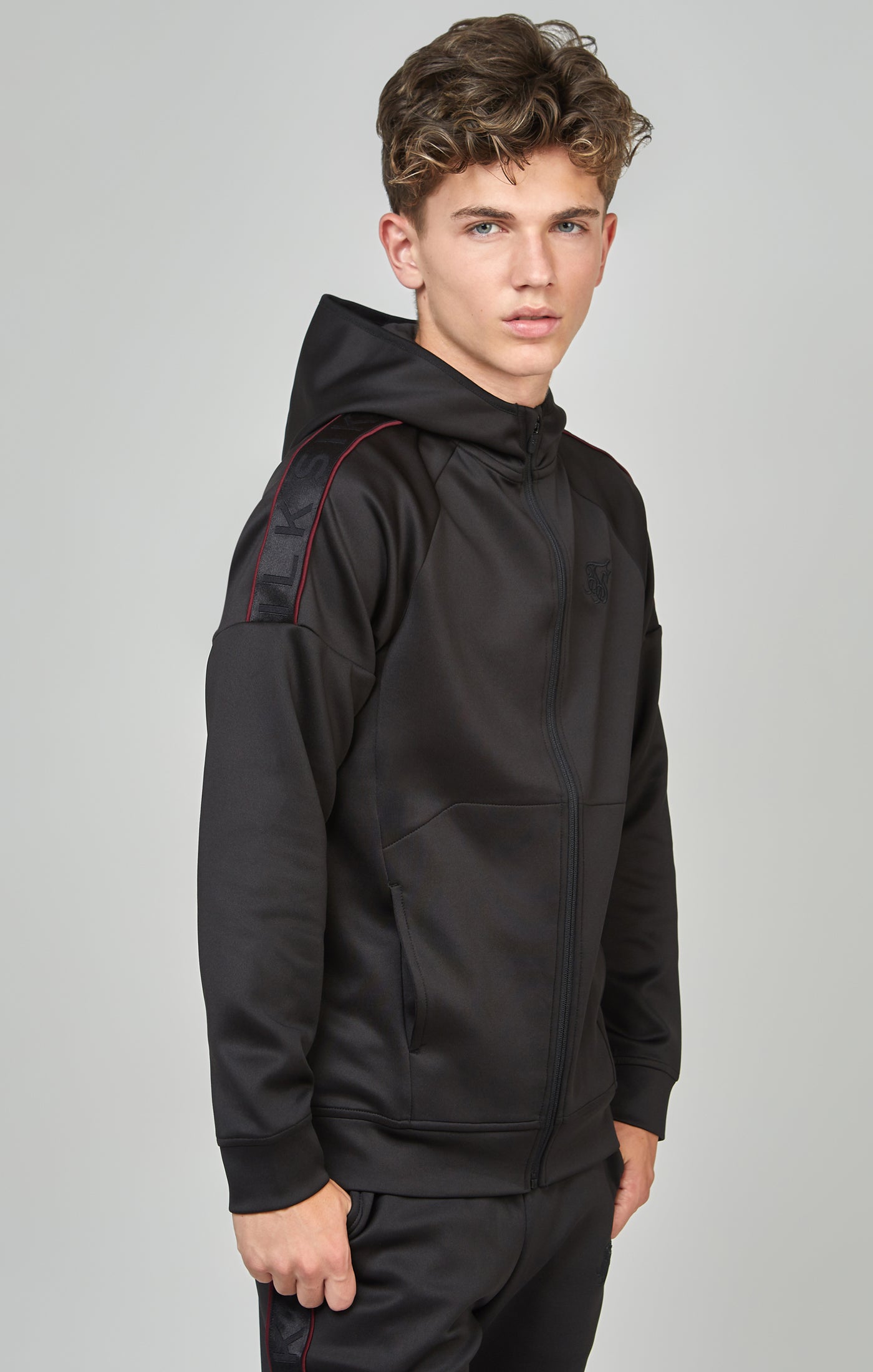 Load image into Gallery viewer, Boys Black Taped Tracksuit (1)
