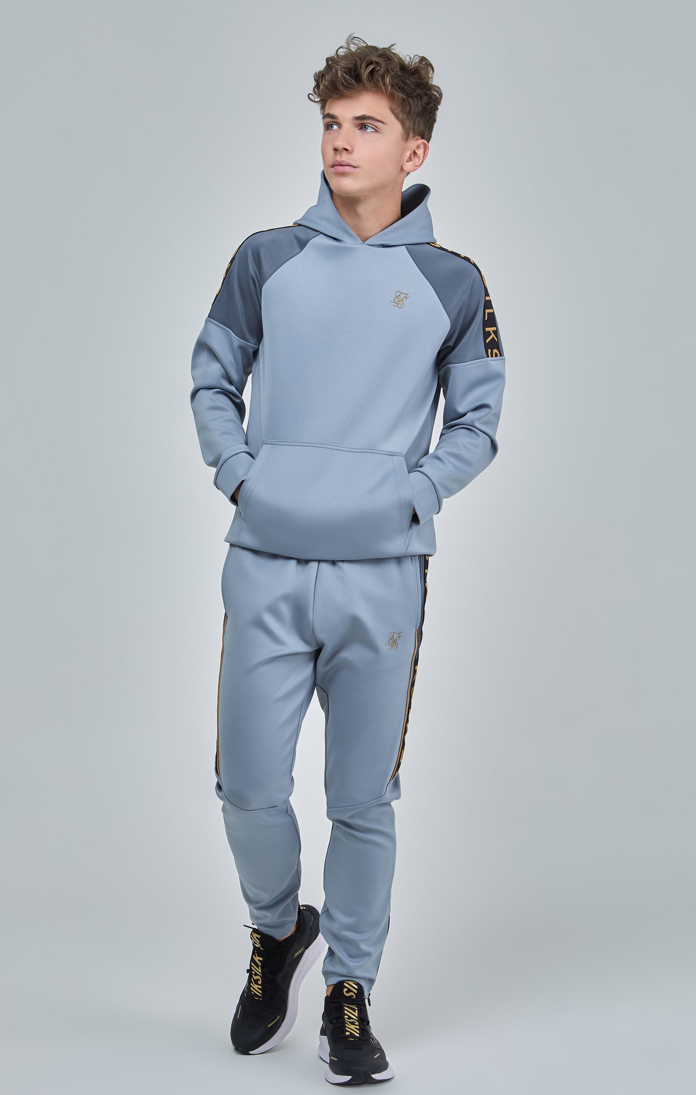 Load image into Gallery viewer, Boys Grey Taped Tracksuit