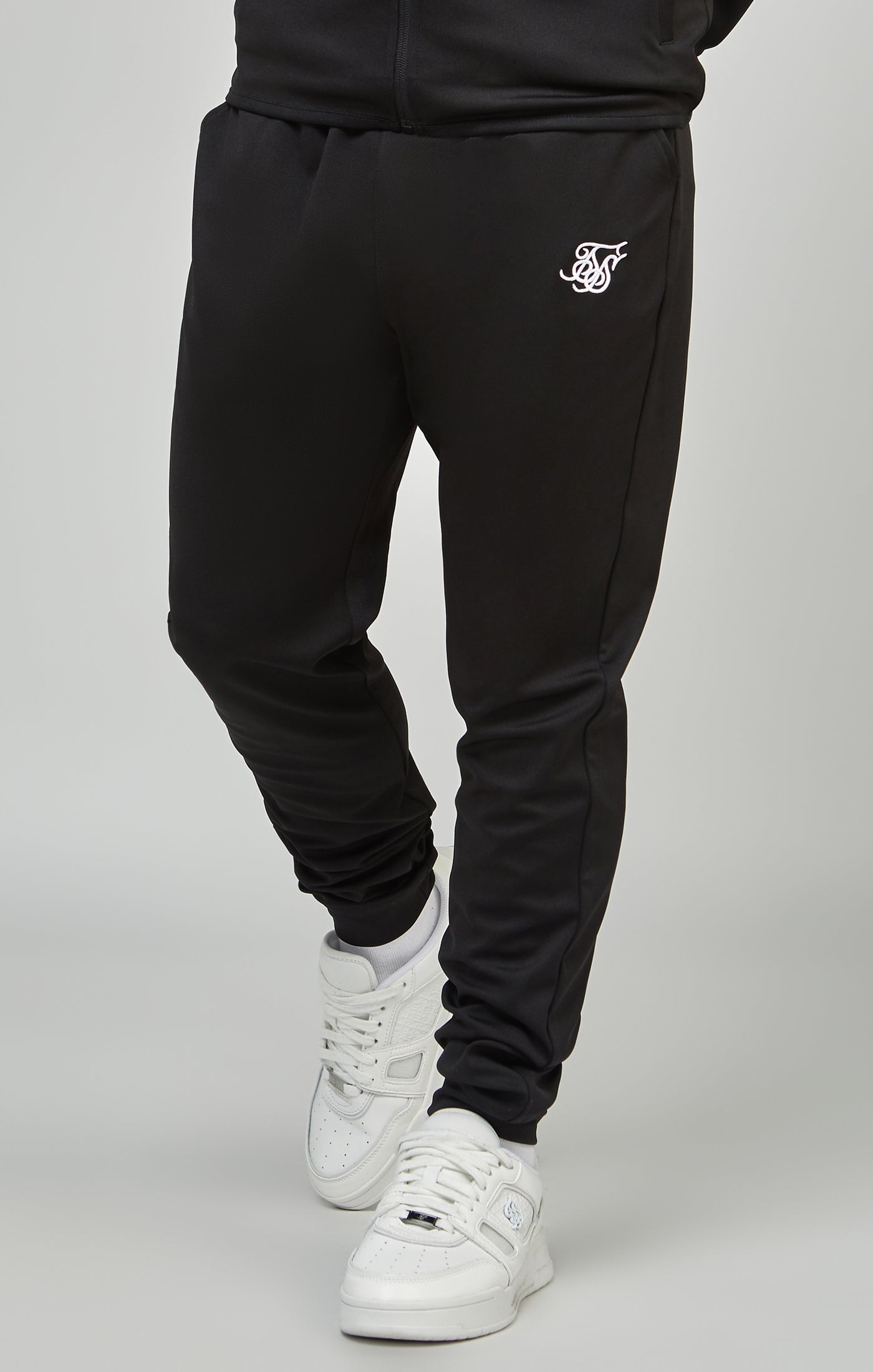 Load image into Gallery viewer, Boys Black Zip Thru &amp; Jogger Tracksuit (2)