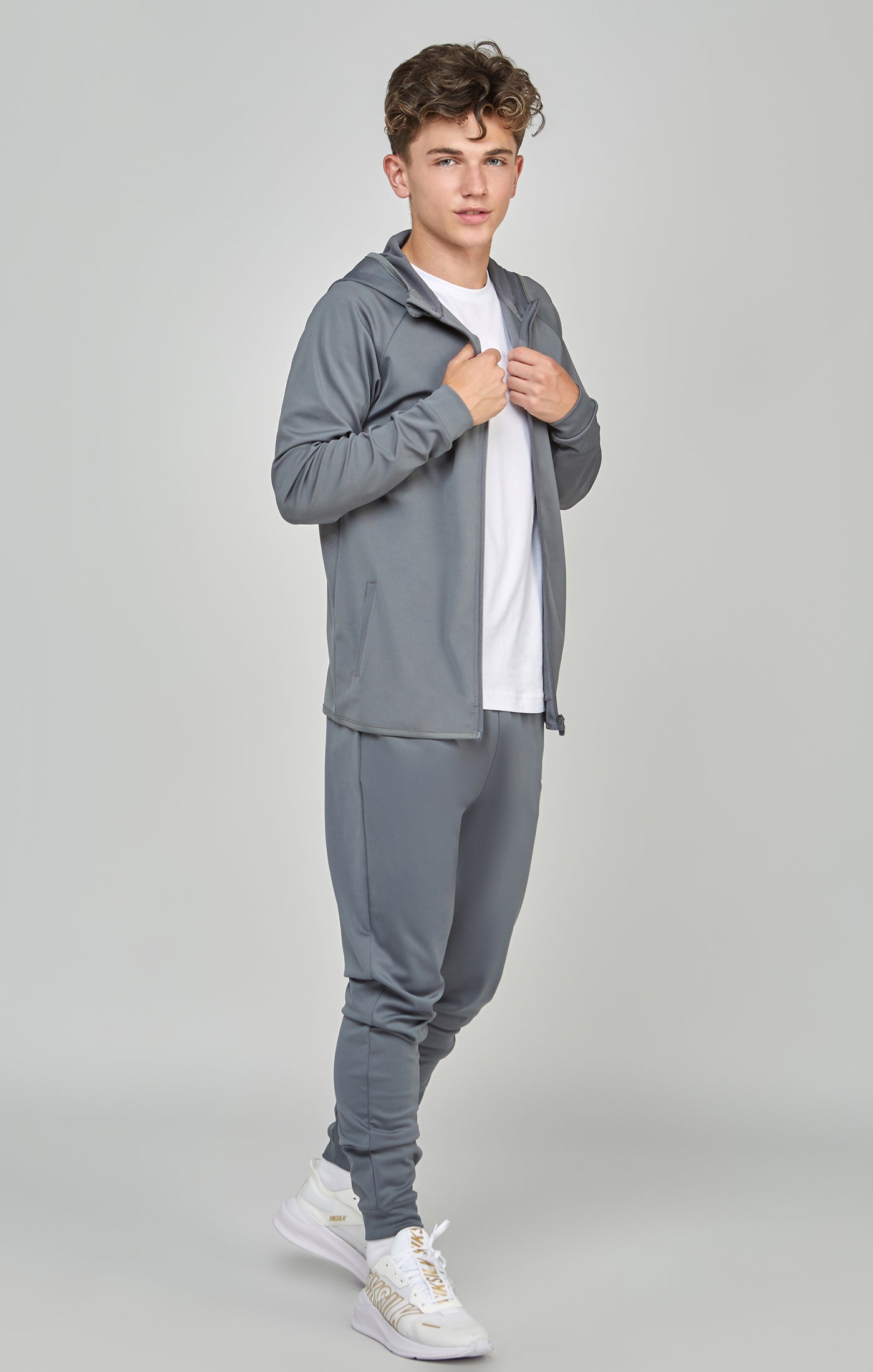 Load image into Gallery viewer, Boys Grey Zip Thru &amp; Jogger Tracksuit (3)