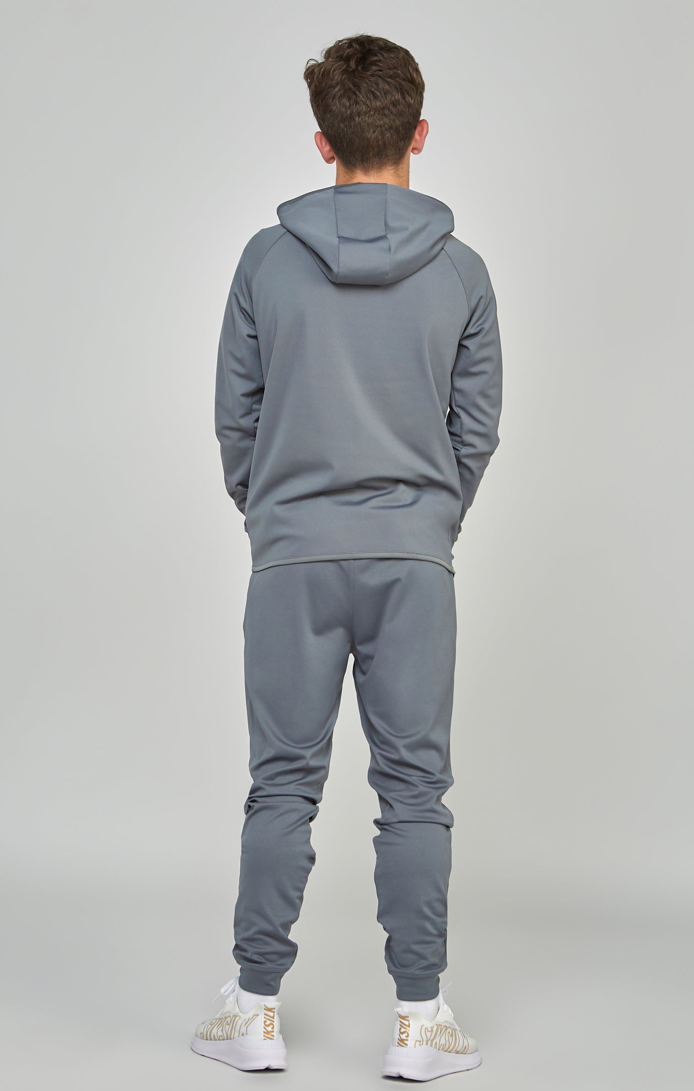 Load image into Gallery viewer, Boys Grey Zip Thru &amp; Jogger Tracksuit (4)