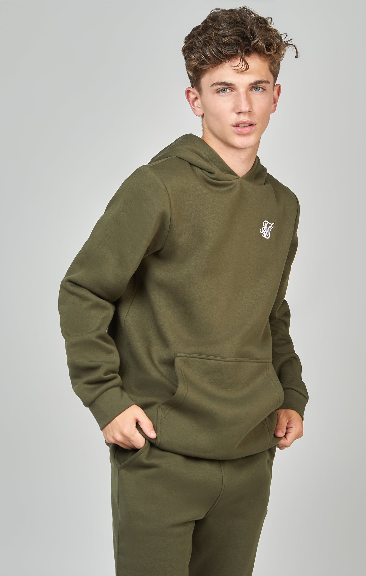 Load image into Gallery viewer, Boys Khaki Essentials Hoodie
