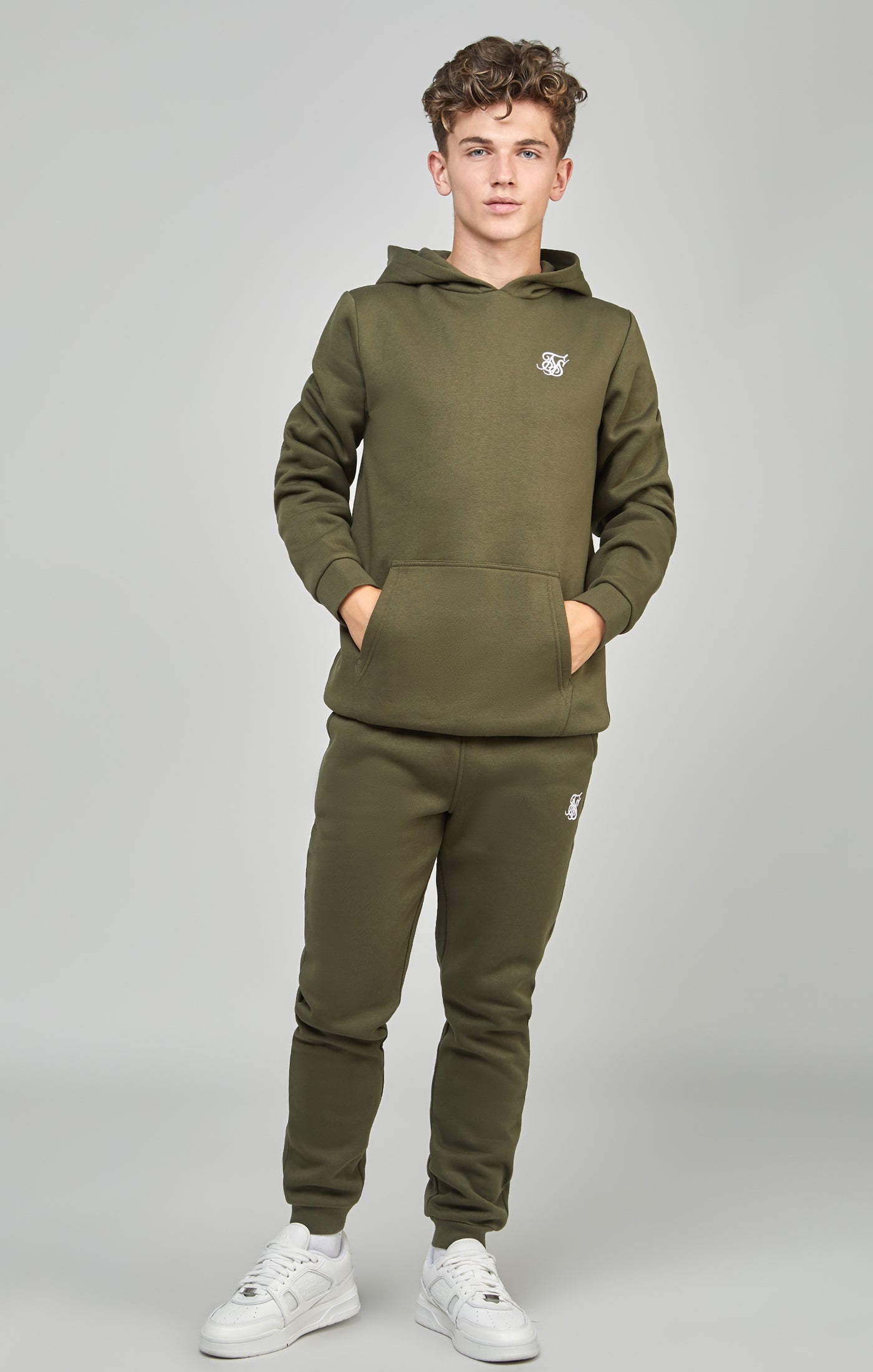 Load image into Gallery viewer, Boys Khaki Essentials Hoodie (1)