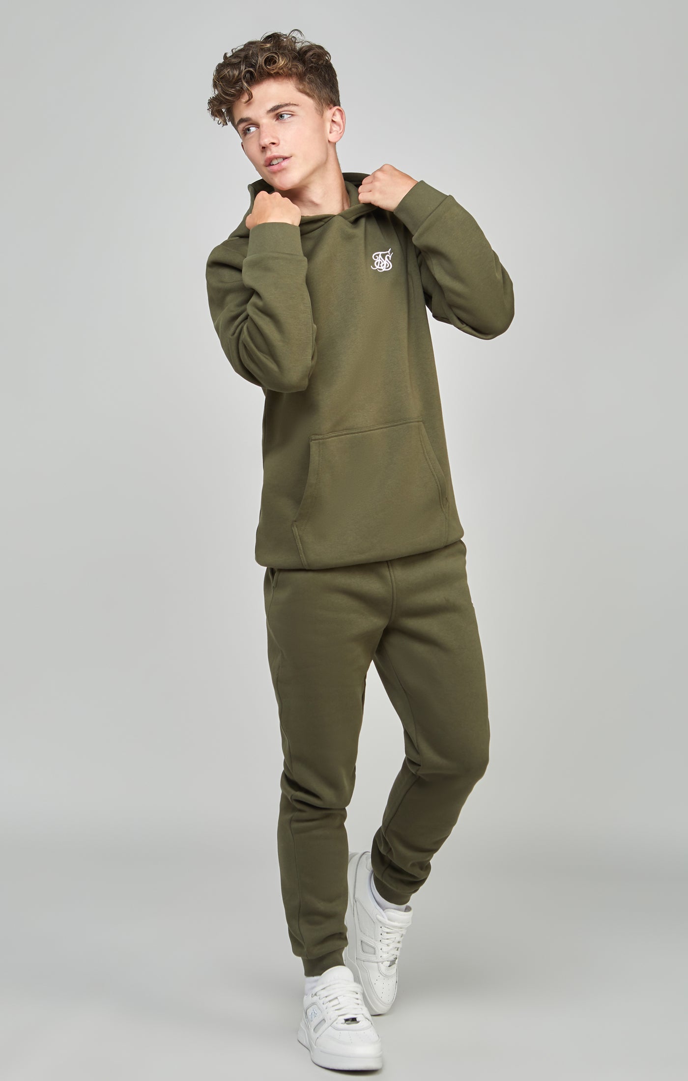 Load image into Gallery viewer, Boys Khaki Essentials Hoodie (3)