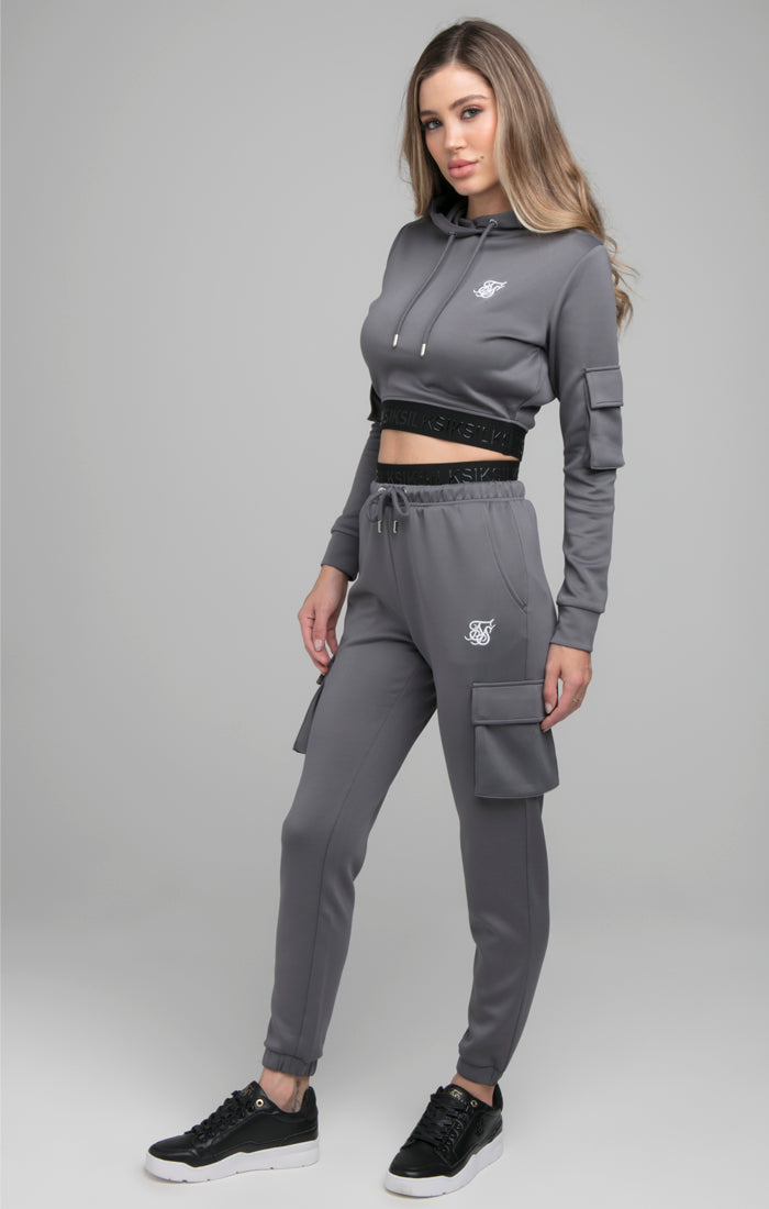 Load image into Gallery viewer, SikSilk Cargo Taped Track Top - Grey (4)