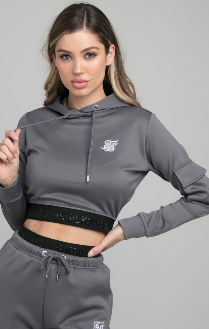 Load image into Gallery viewer, SikSilk Cargo Taped Track Top - Grey