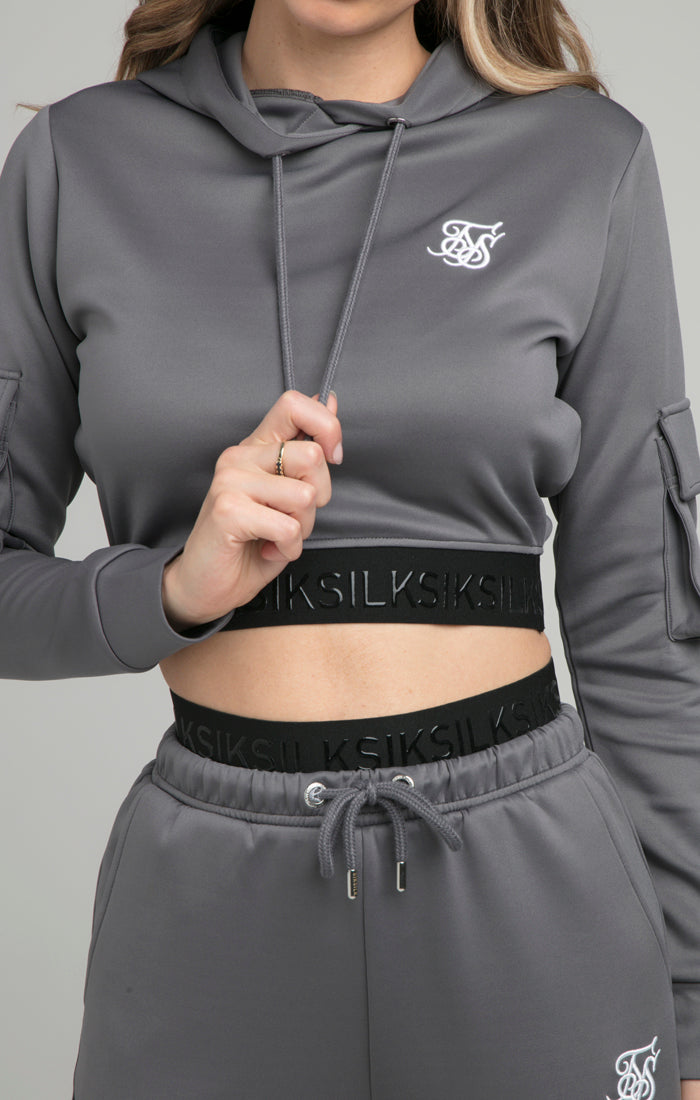 Load image into Gallery viewer, SikSilk Cargo Taped Track Top - Grey (1)