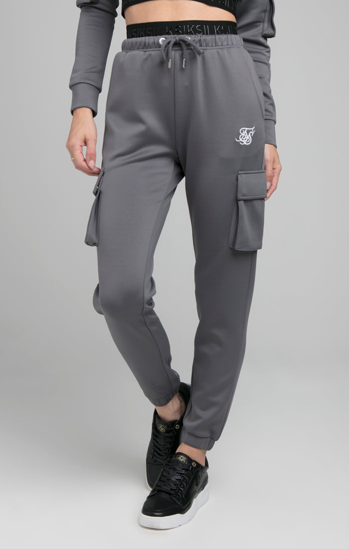 Load image into Gallery viewer, SikSilk Cargo Taped Track Pants - Grey