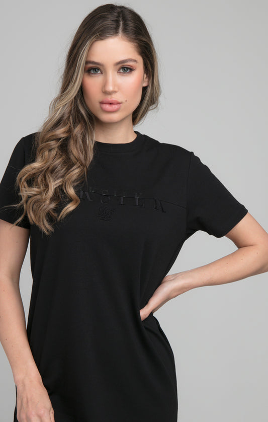 SikSilk Division T-Shirt Dress - Black