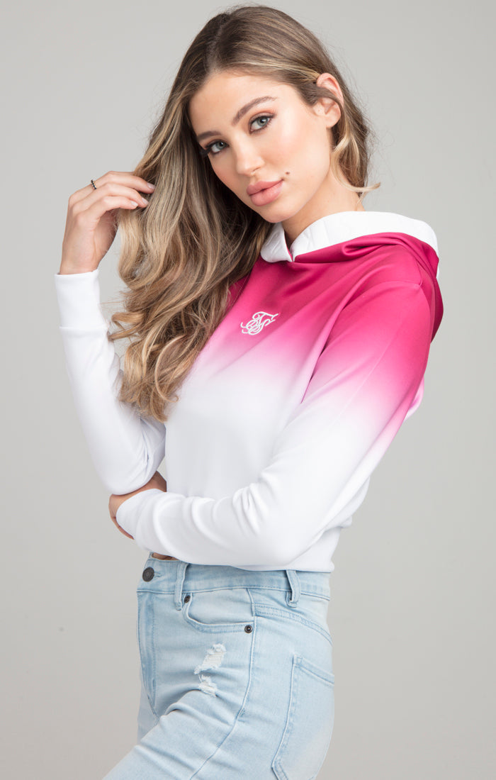 Load image into Gallery viewer, SikSilk High Fade Track Top - Pink &amp; White