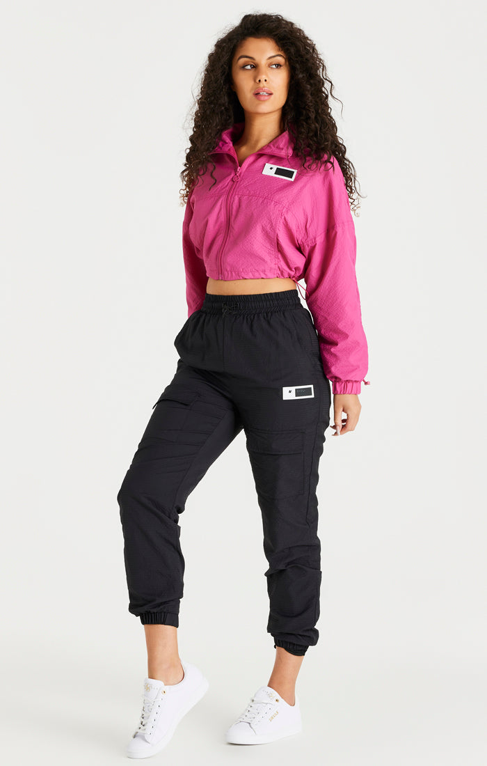 Load image into Gallery viewer, Pink Cropped Ruched Jacket (2)