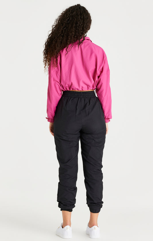 Pink Cropped Ruched Jacket