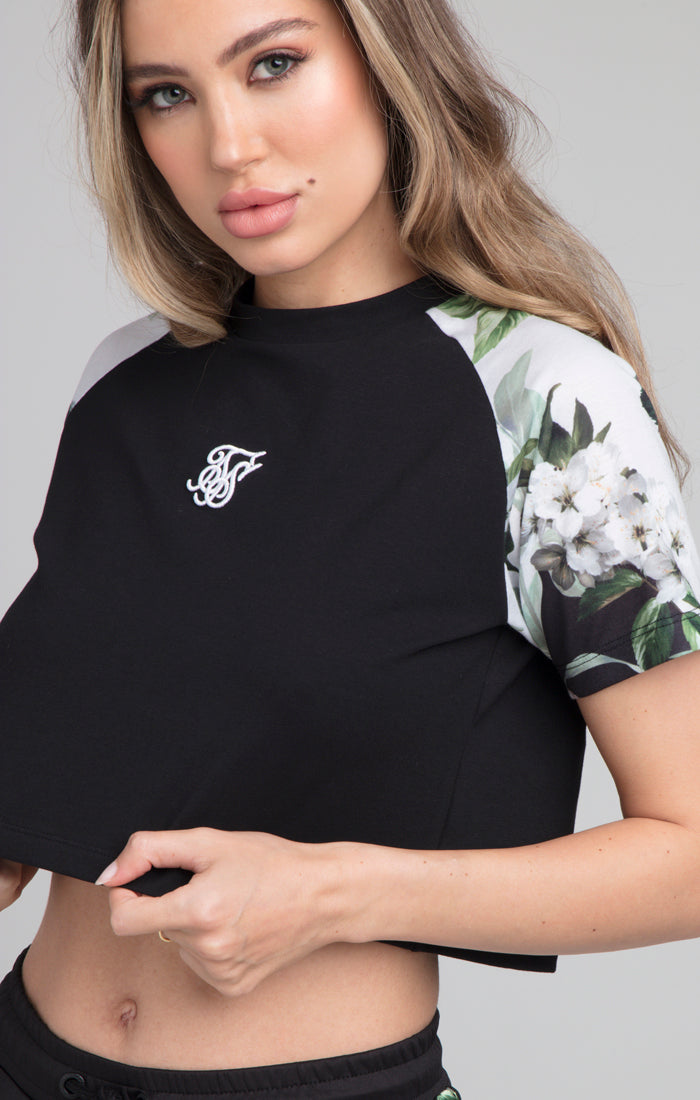 Load image into Gallery viewer, SikSilk Floral Pixel Tee - Black (1)