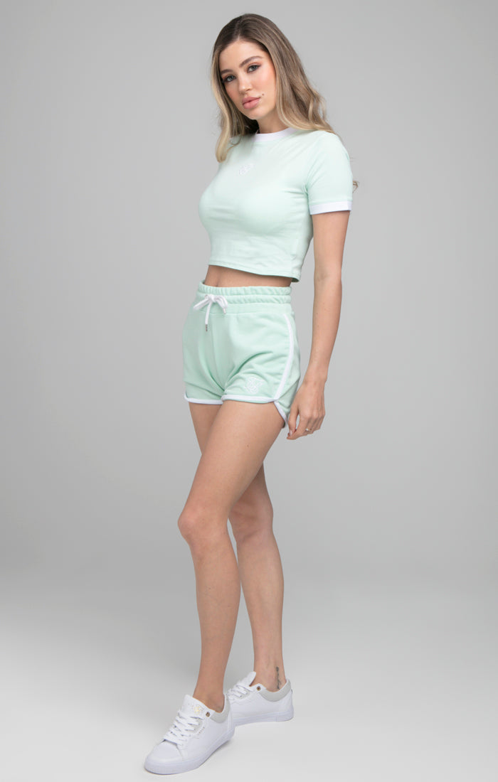Load image into Gallery viewer, SikSilk Crop Ringer Tee - Mint (3)