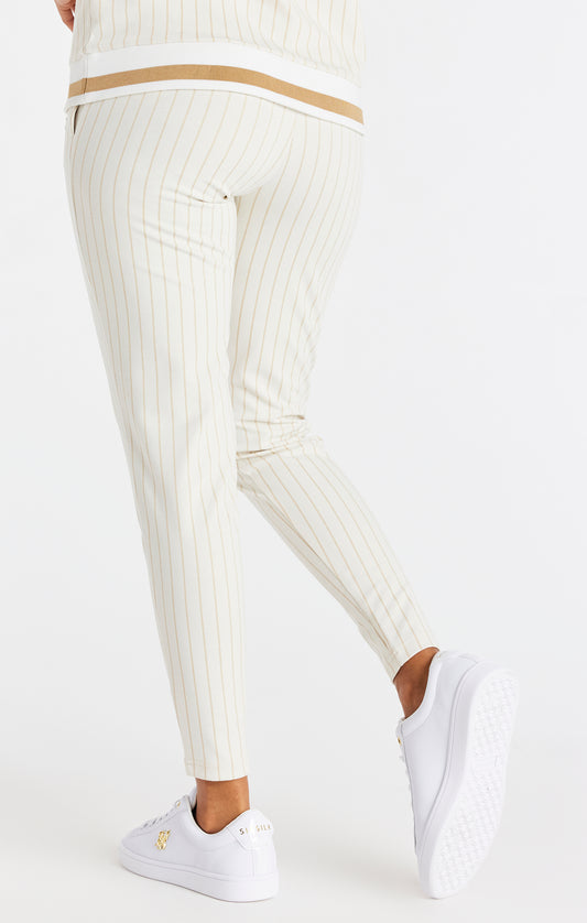 SikSilk Luxe Stripe Pants - Ecru & Gold