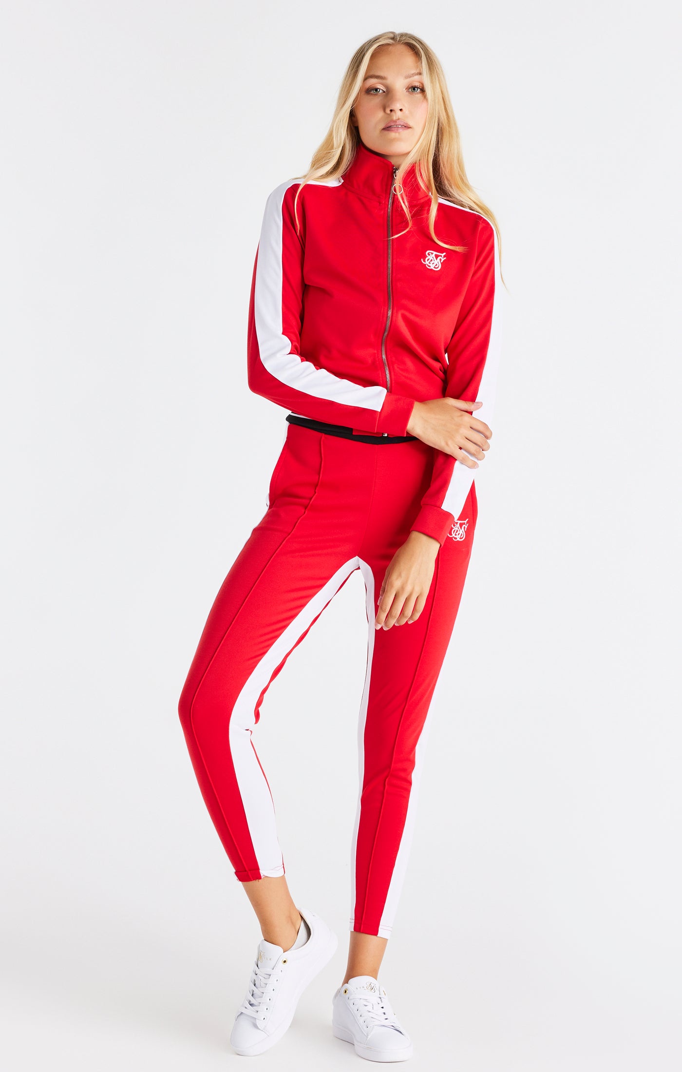 Load image into Gallery viewer, SikSilk Retro Element Track Top - Red (2)