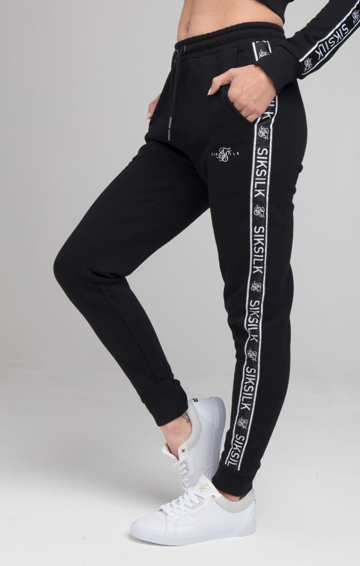 Load image into Gallery viewer, SikSilk Tape Track Pant - Black