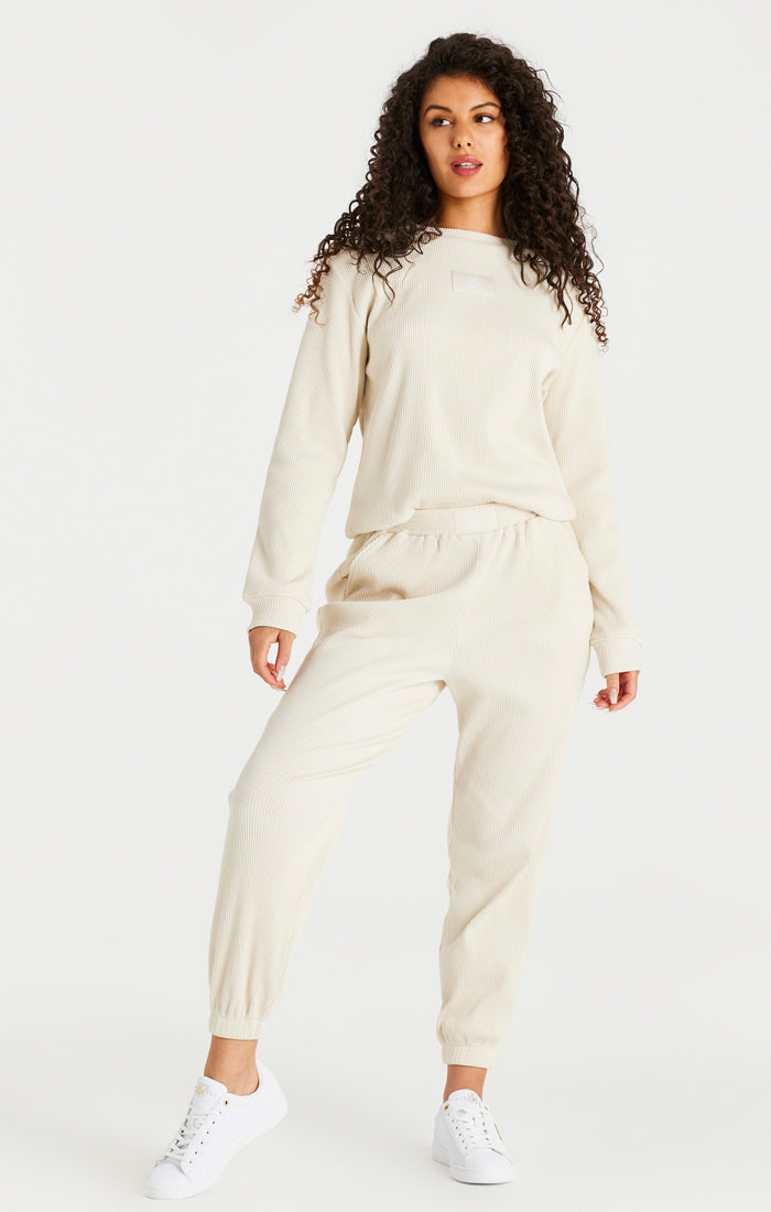 Load image into Gallery viewer, SikSilk Ribbed Sweatsuit - Beige (4)