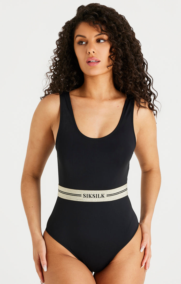Load image into Gallery viewer, SikSilk Supremacy Swimsuit - Black