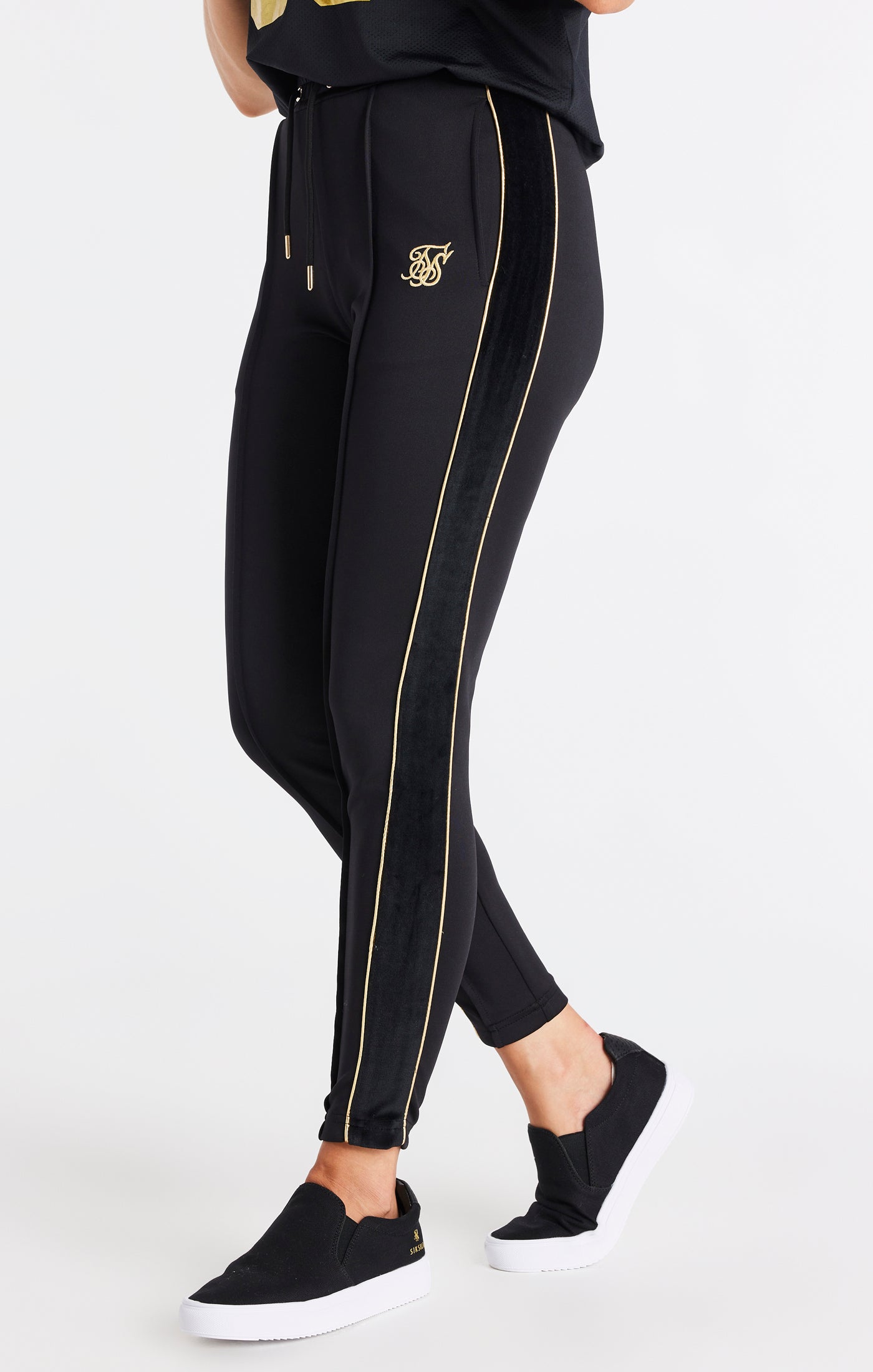 Load image into Gallery viewer, Black Retro Classic Track Pant
