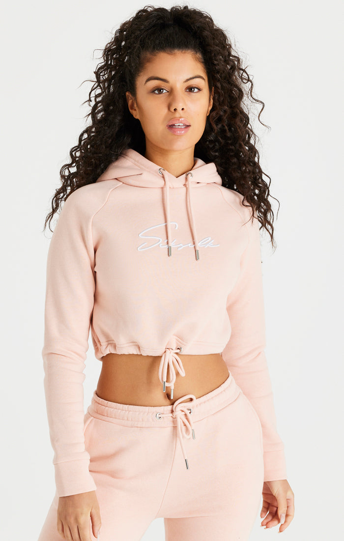 Load image into Gallery viewer, Pink Essential Cropped Hoodie