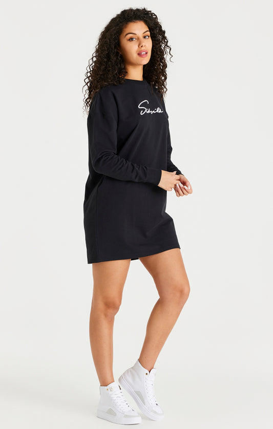 Black Essential Sweatshirt Dress