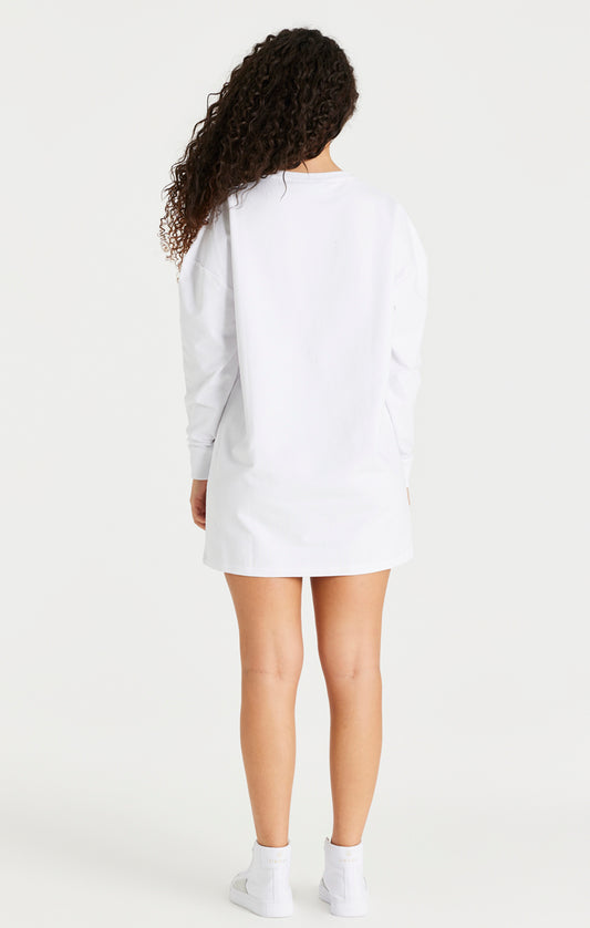 White Essential Sweatshirt Dress