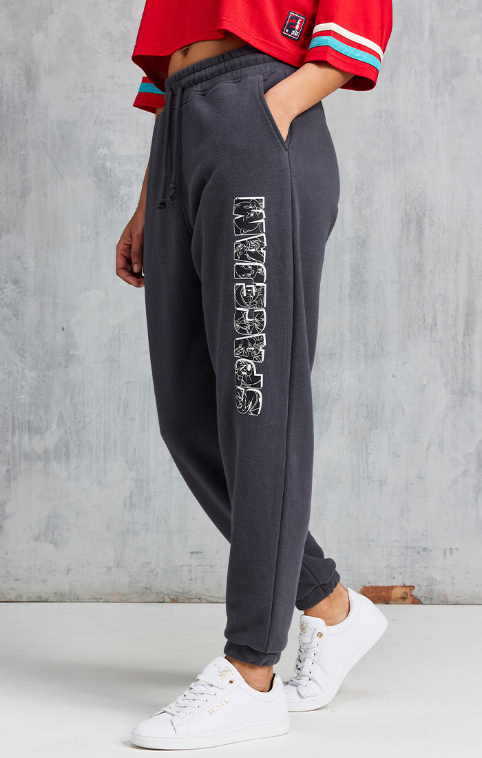 Load image into Gallery viewer, Space Jam X SikSilk Peached Oversized Joggers - Dark Grey