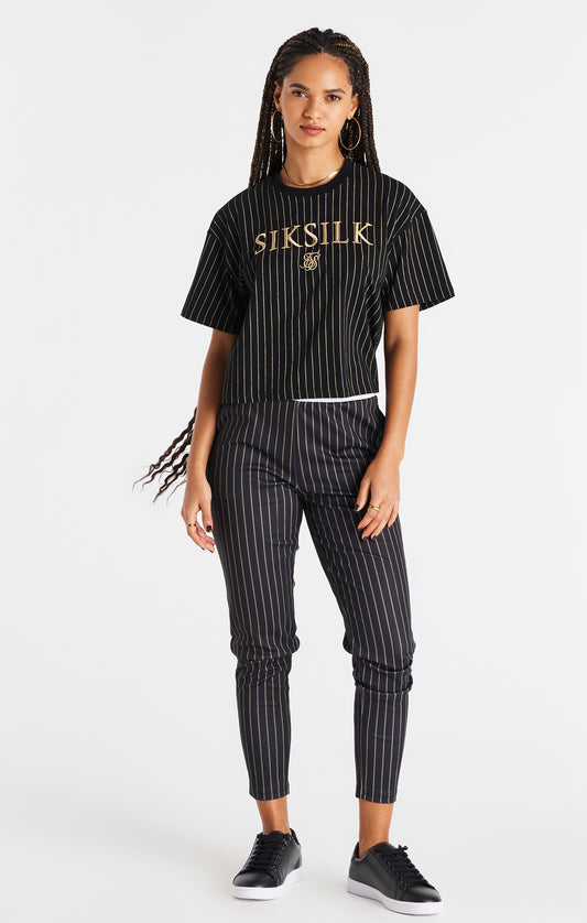 Black Pinstripe T-Shirt