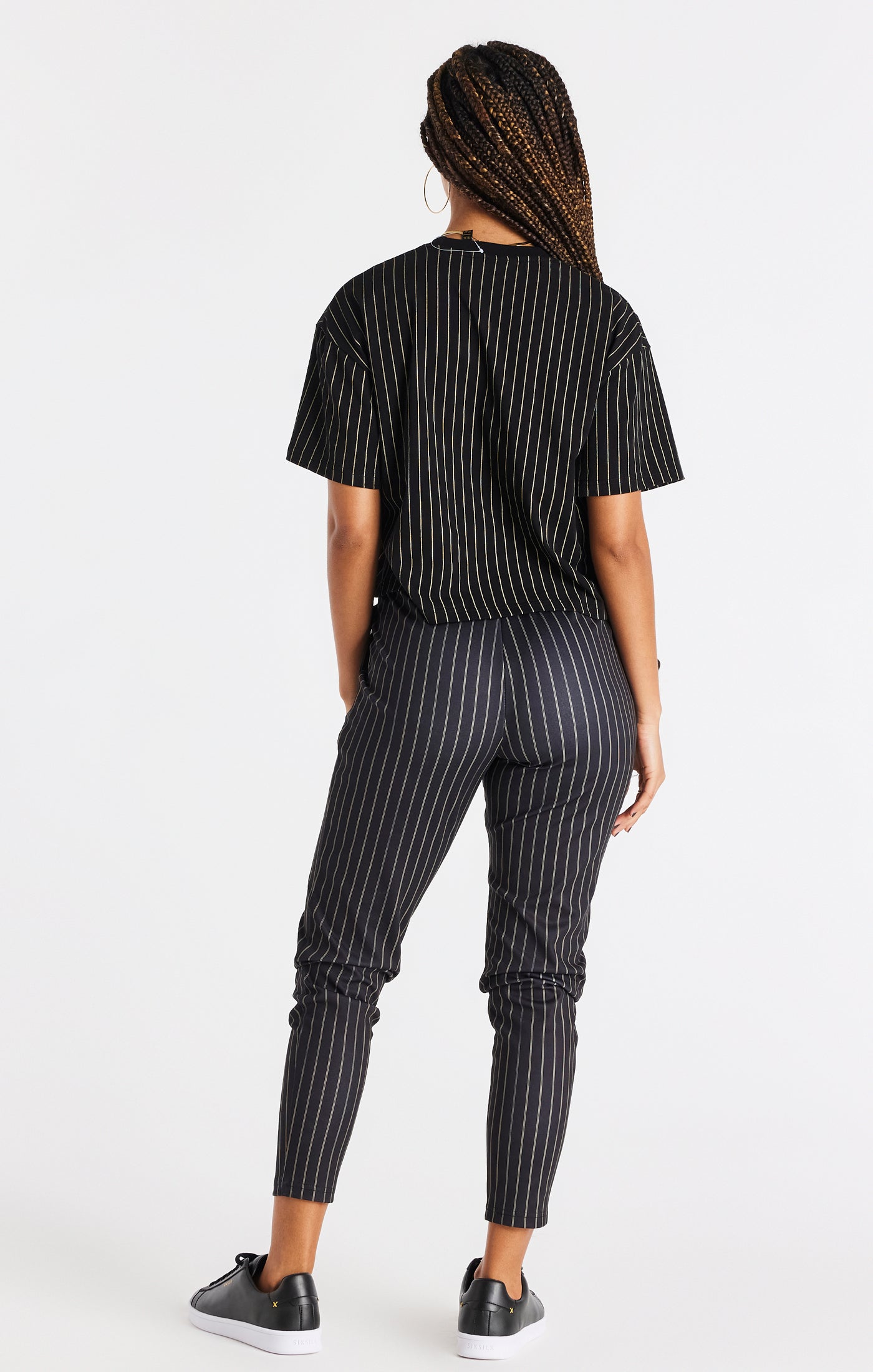 Load image into Gallery viewer, Black Pinstripe T-Shirt (4)