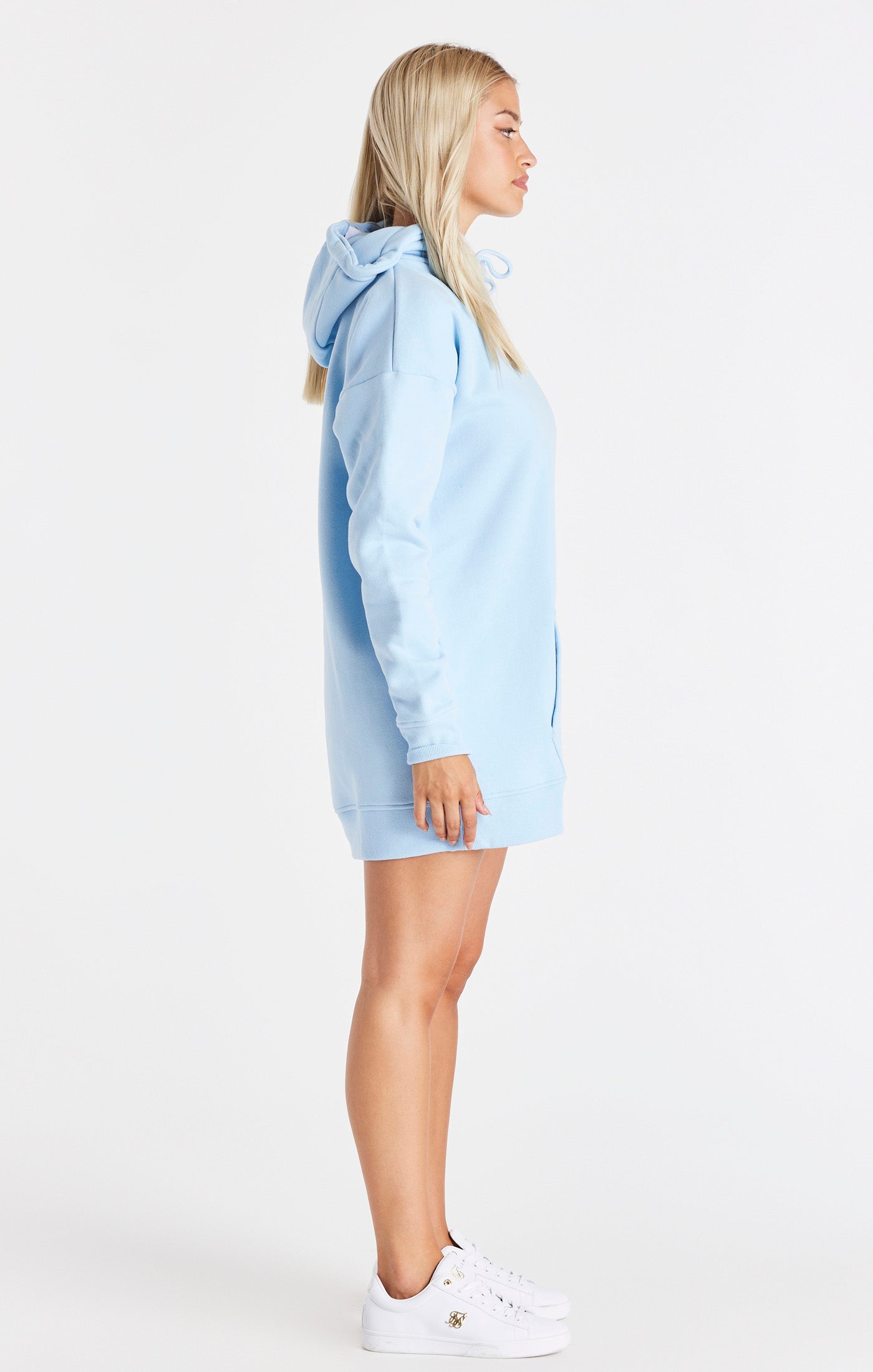 Load image into Gallery viewer, SikSilk Signature Essentials Hoodie Dress - Blue (4)