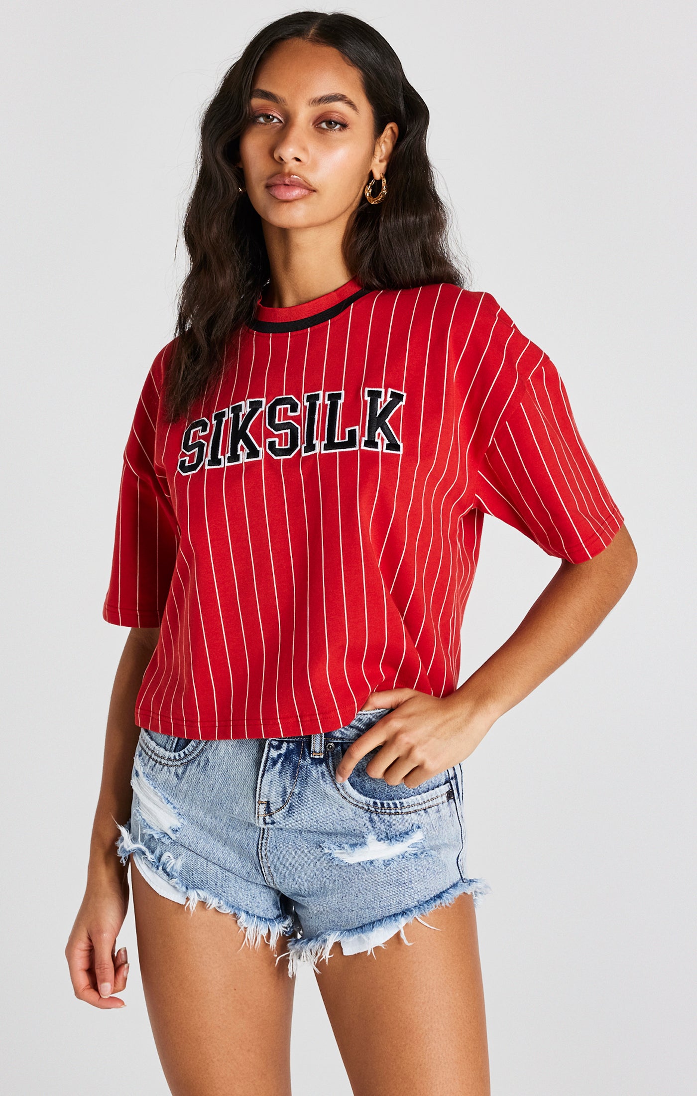 Load image into Gallery viewer, Red Baseball Stripe T-Shirt