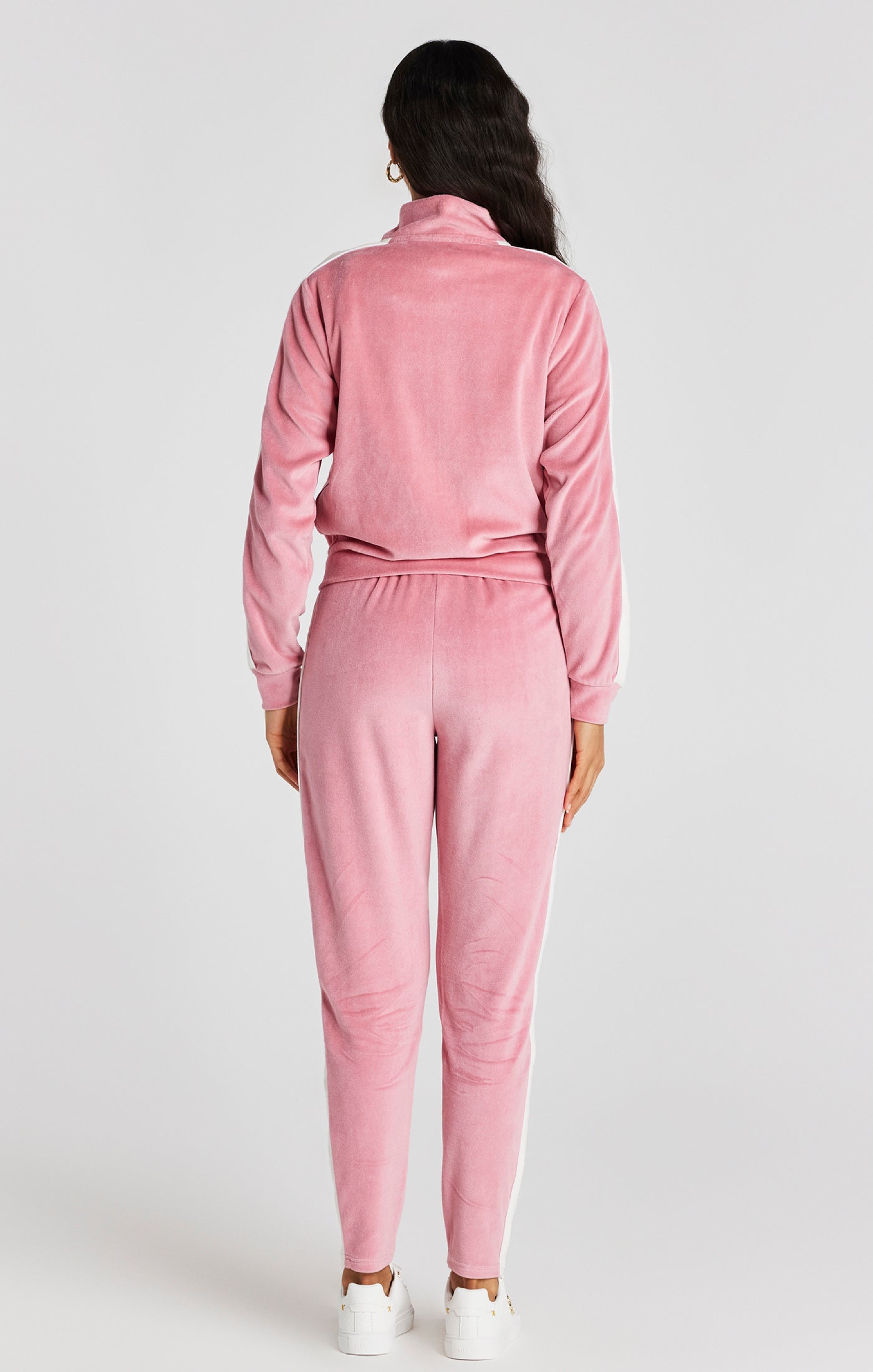 Load image into Gallery viewer, Pink Velour Track Top (4)