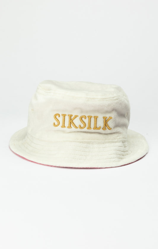 Ecru/ Pink Reversible Buket Hat