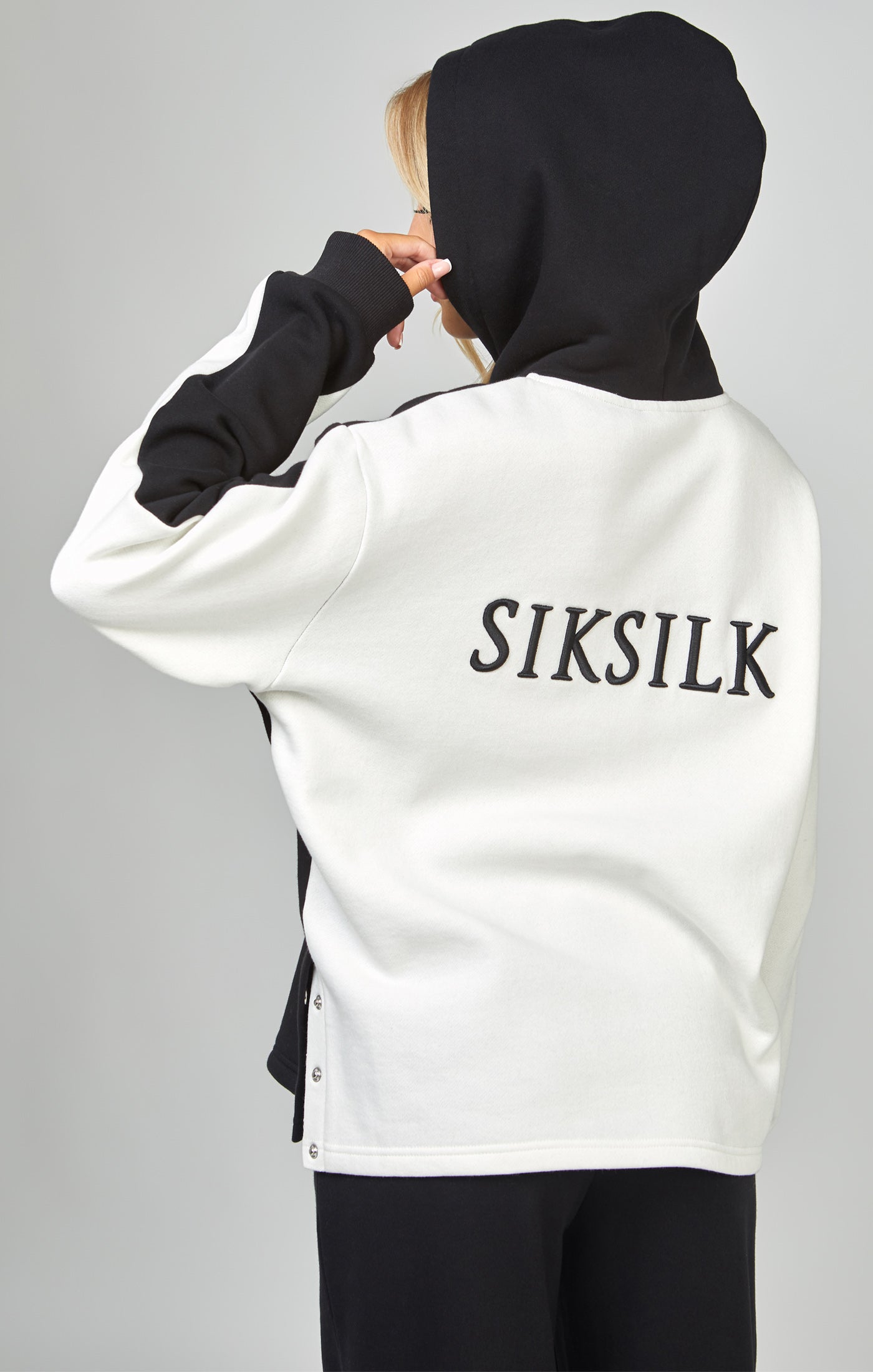 Load image into Gallery viewer, Black Contrast Oversized Overhead Hoodie (1)