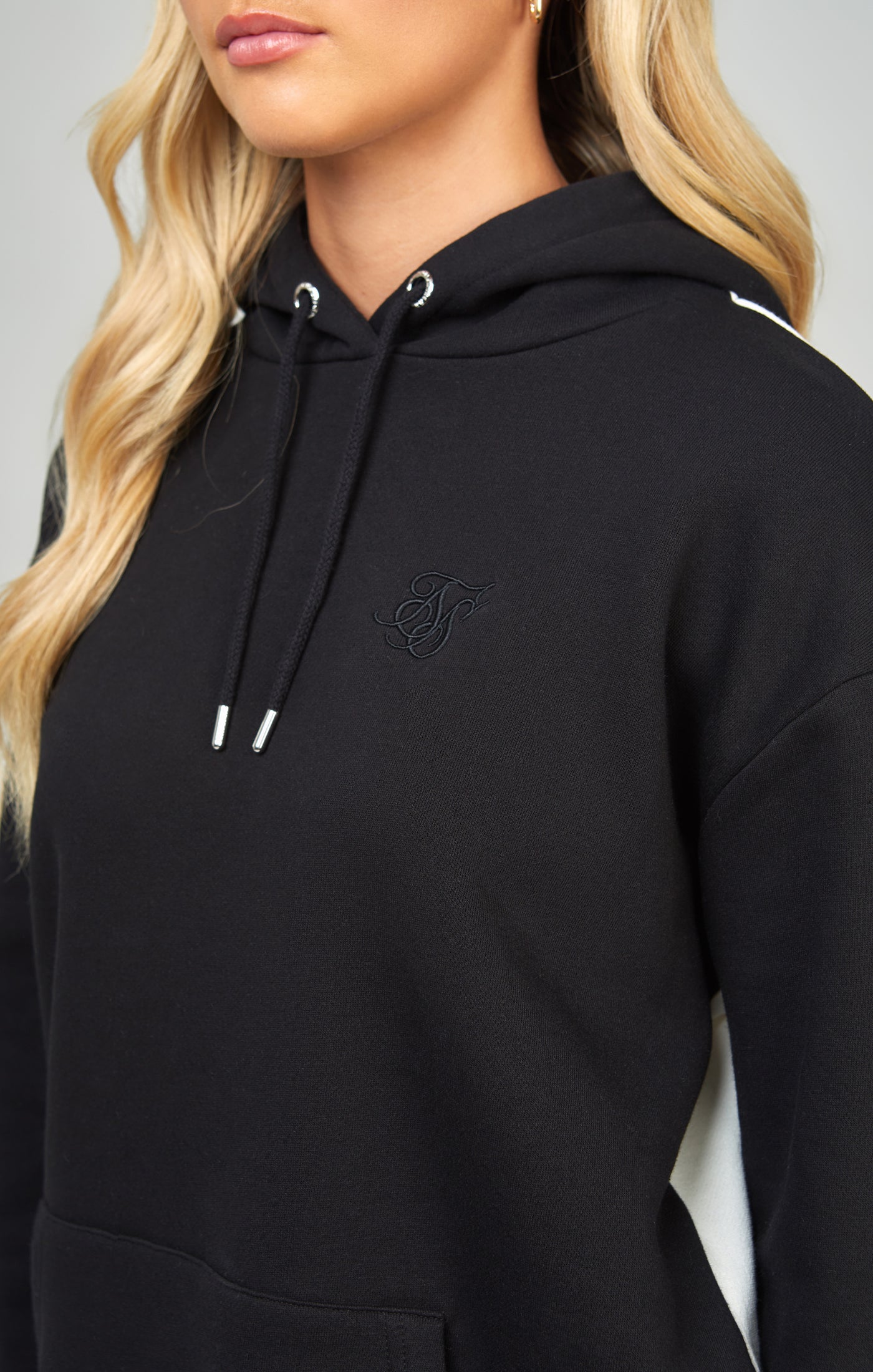 Load image into Gallery viewer, Black Contrast Oversized Overhead Hoodie (2)