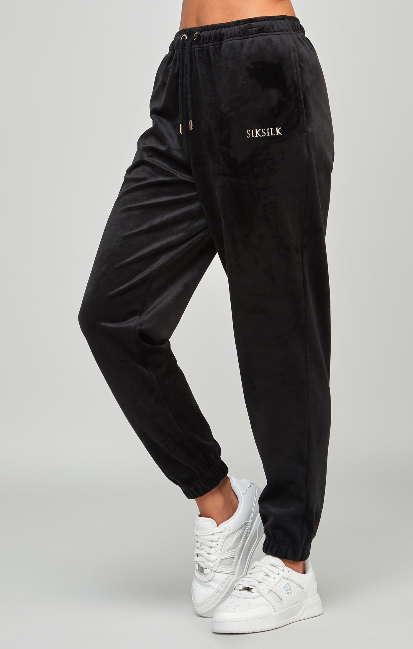 Load image into Gallery viewer, Black Velour Joggers