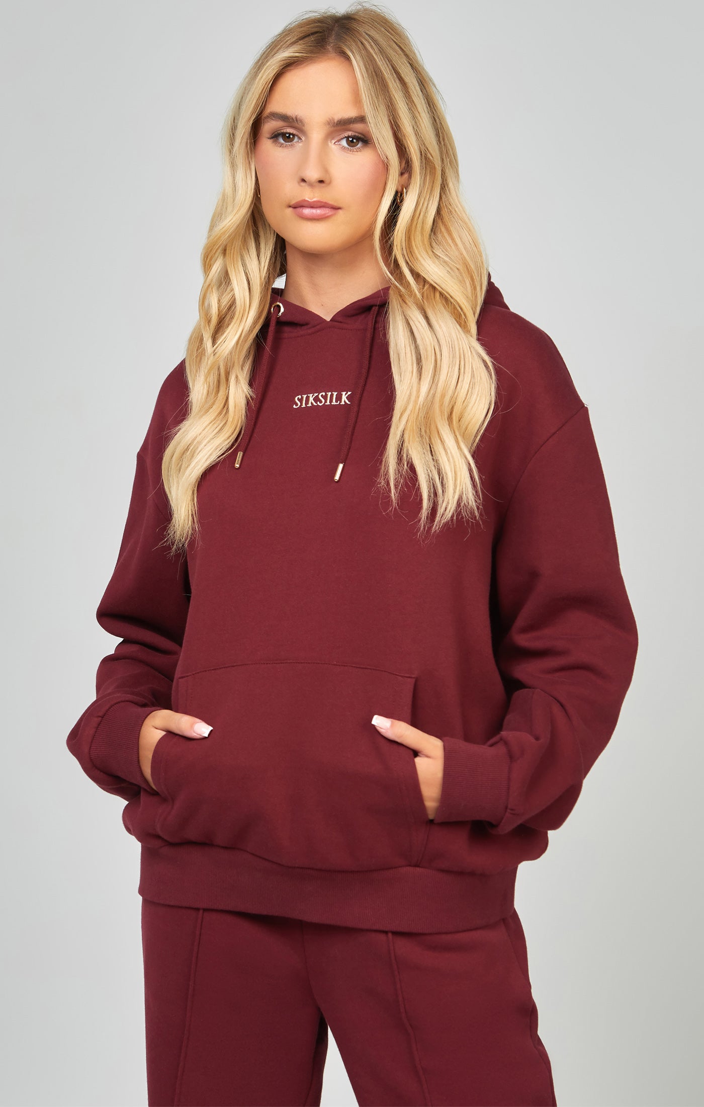Load image into Gallery viewer, Burgundy Oversized Hoodie