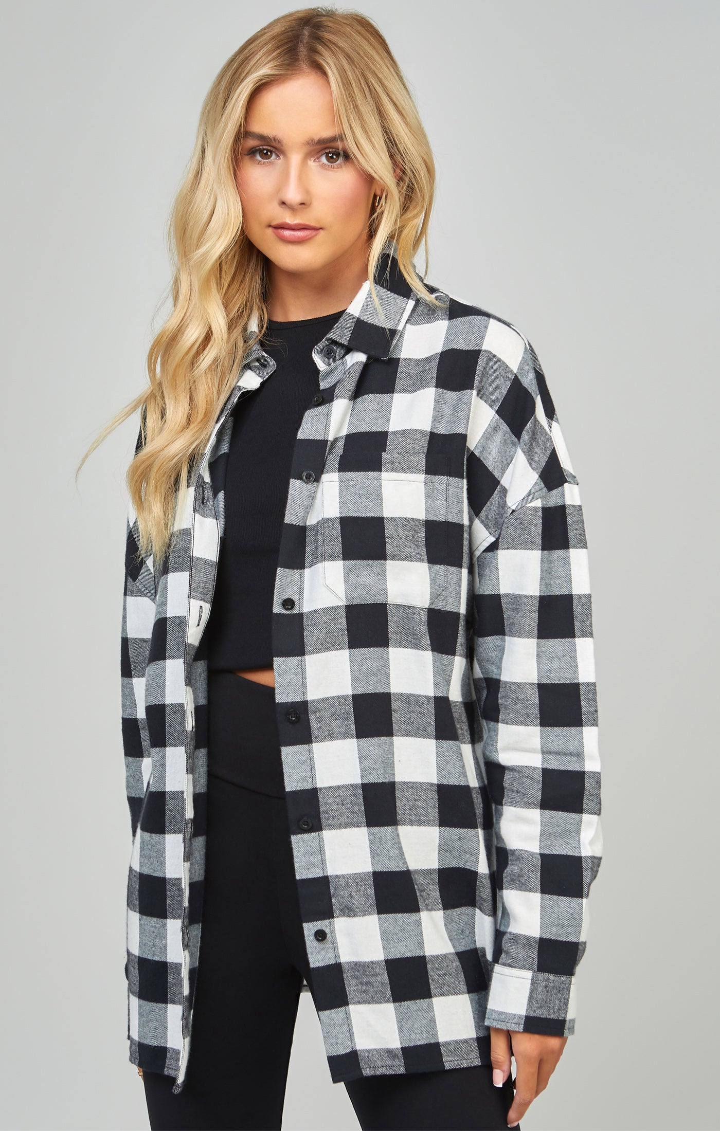 Load image into Gallery viewer, Black Check Shirt