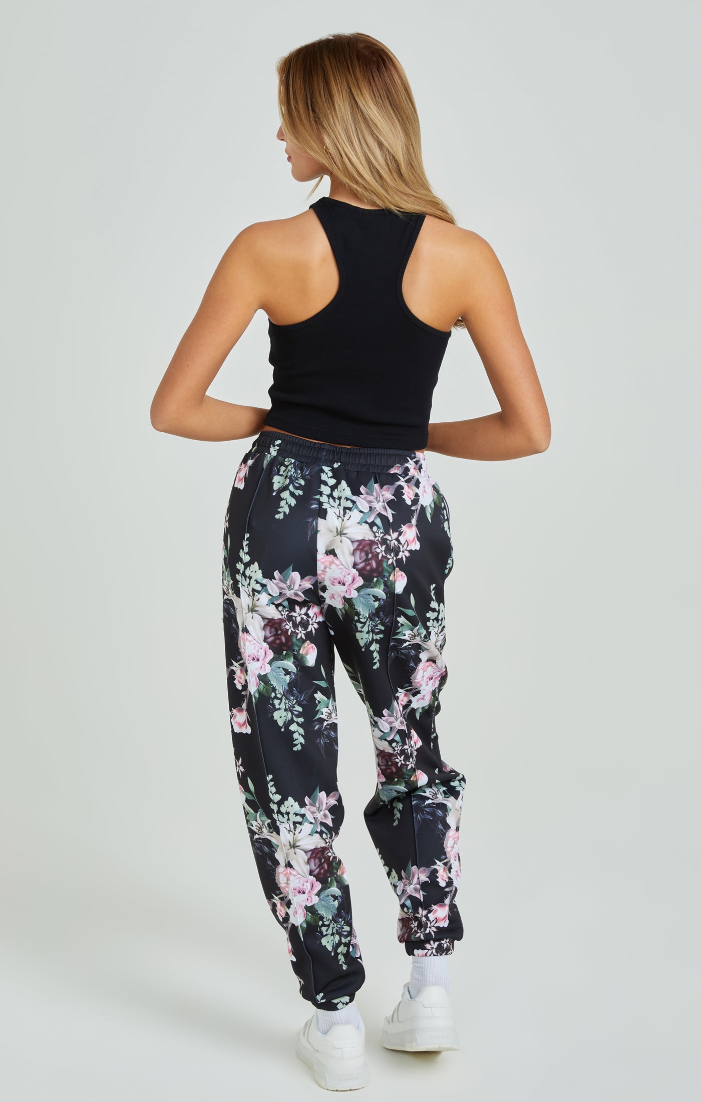 Load image into Gallery viewer, Black Floral Print Oversized Joggers (4)
