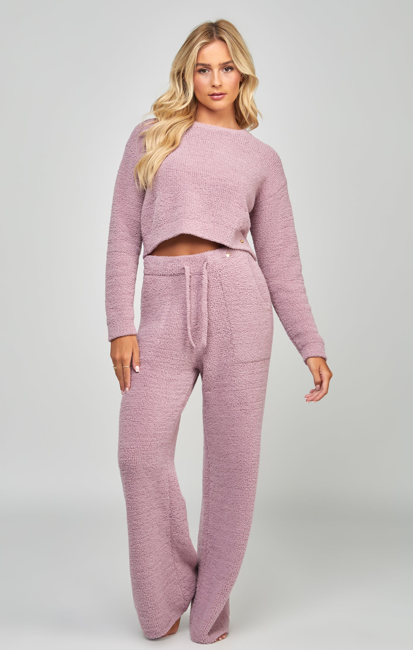 Load image into Gallery viewer, Lavender Wide Leg Lounge Pant (2)