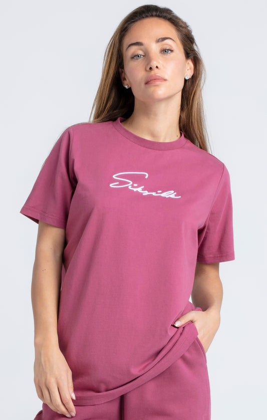 Pink Signature Boyfriend T-Shirt