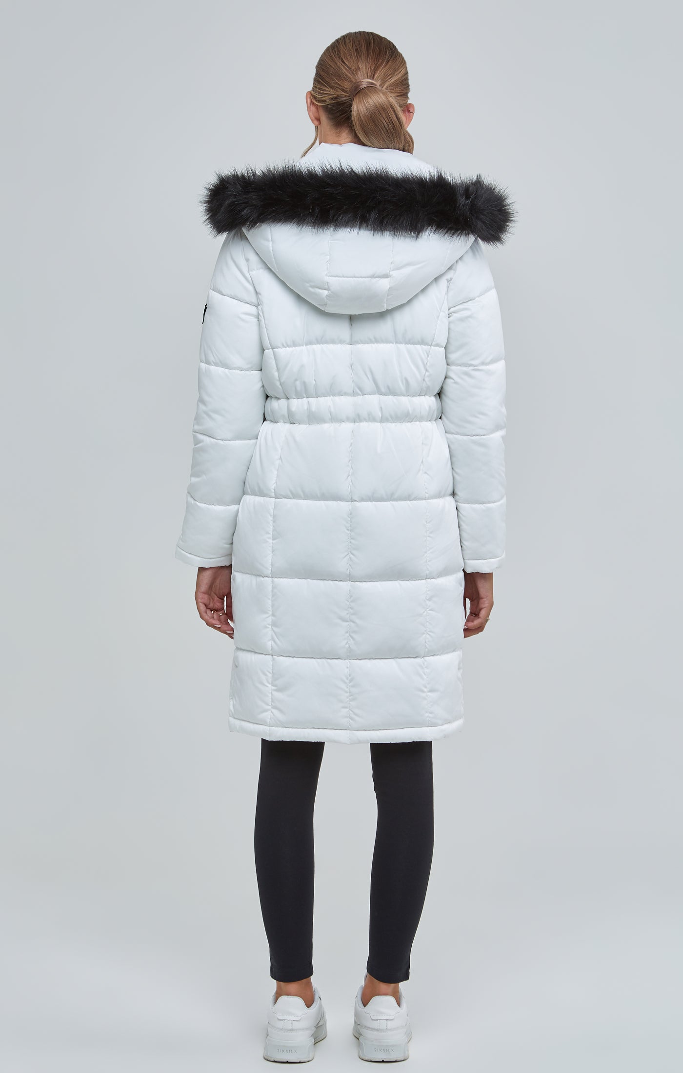 Load image into Gallery viewer, White Longline Padded Parka (4)