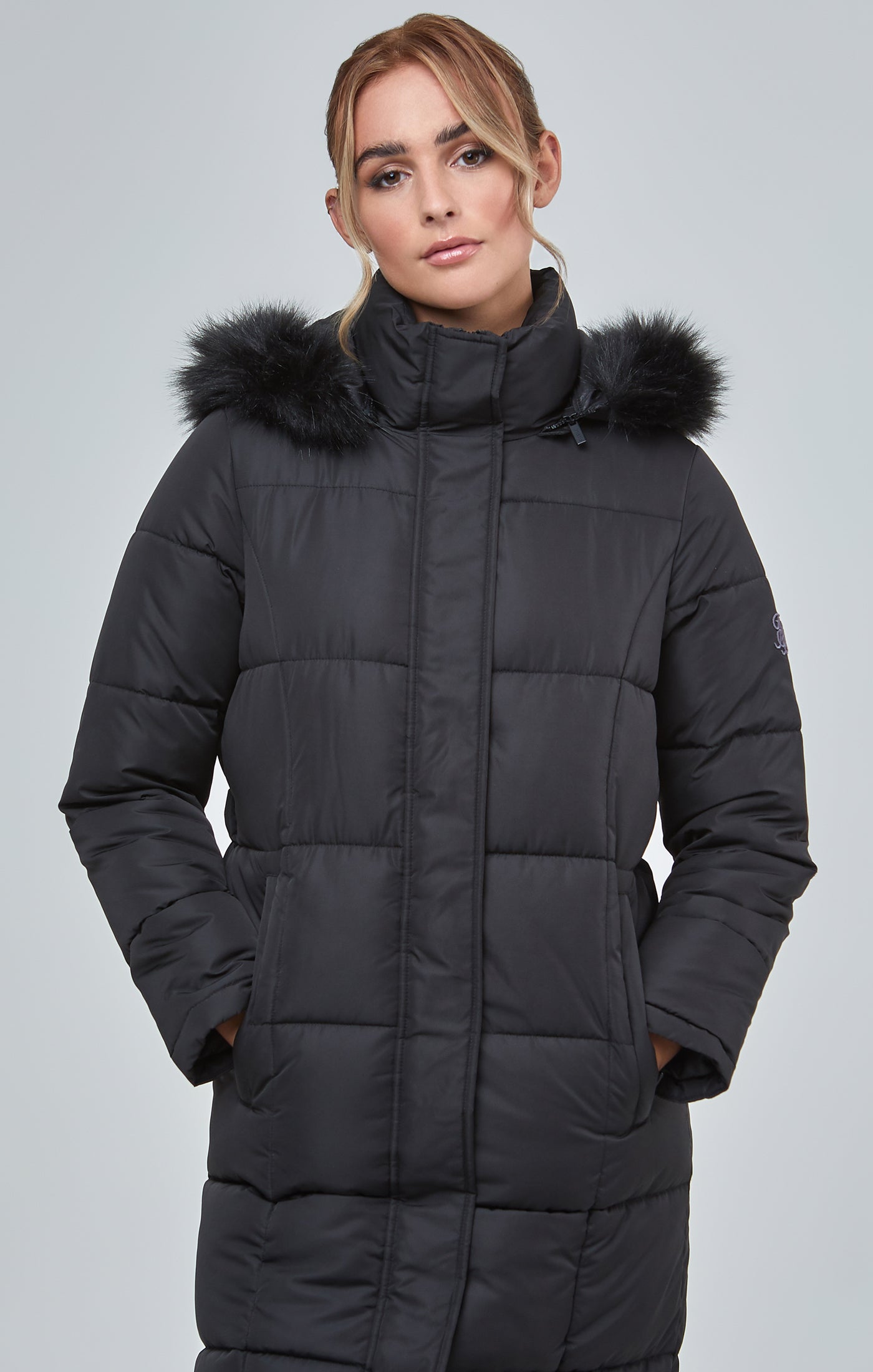 Load image into Gallery viewer, Black Longline Padded Parka (1)