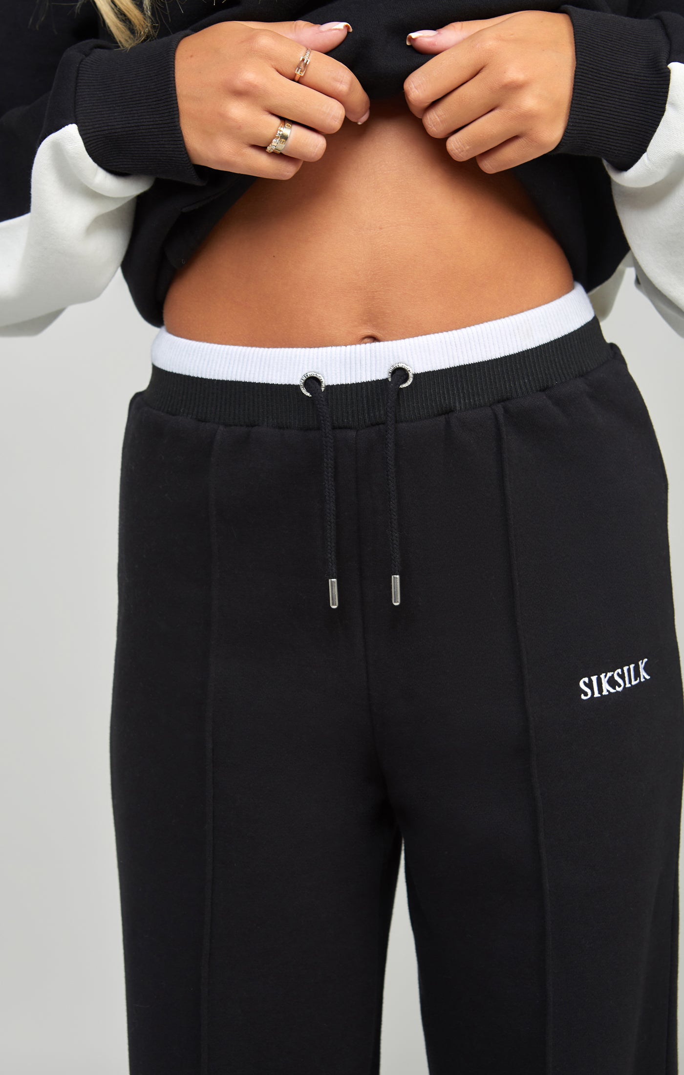 Load image into Gallery viewer, Black Wide Leg Joggers (2)