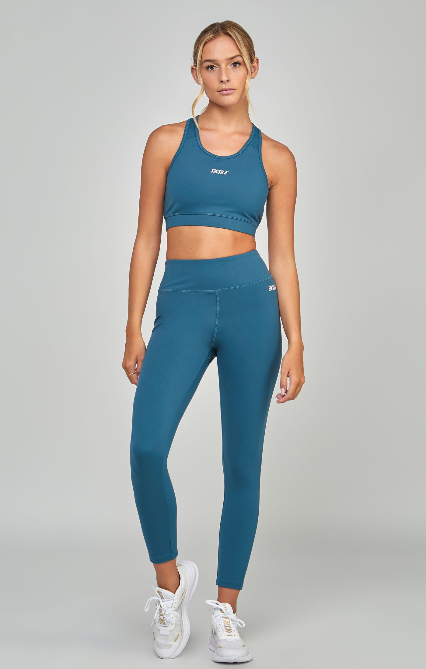 Load image into Gallery viewer, Teal Sports Essential Crop Top (1)