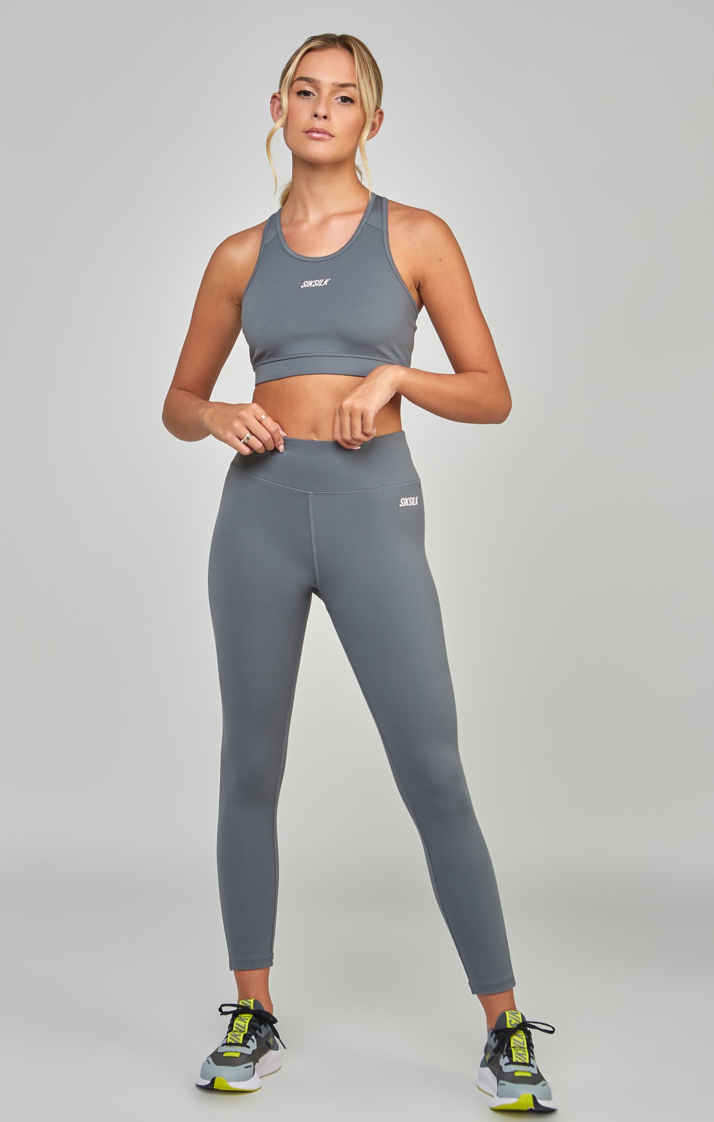 Load image into Gallery viewer, Grey Sports Essential Crop Top (1)