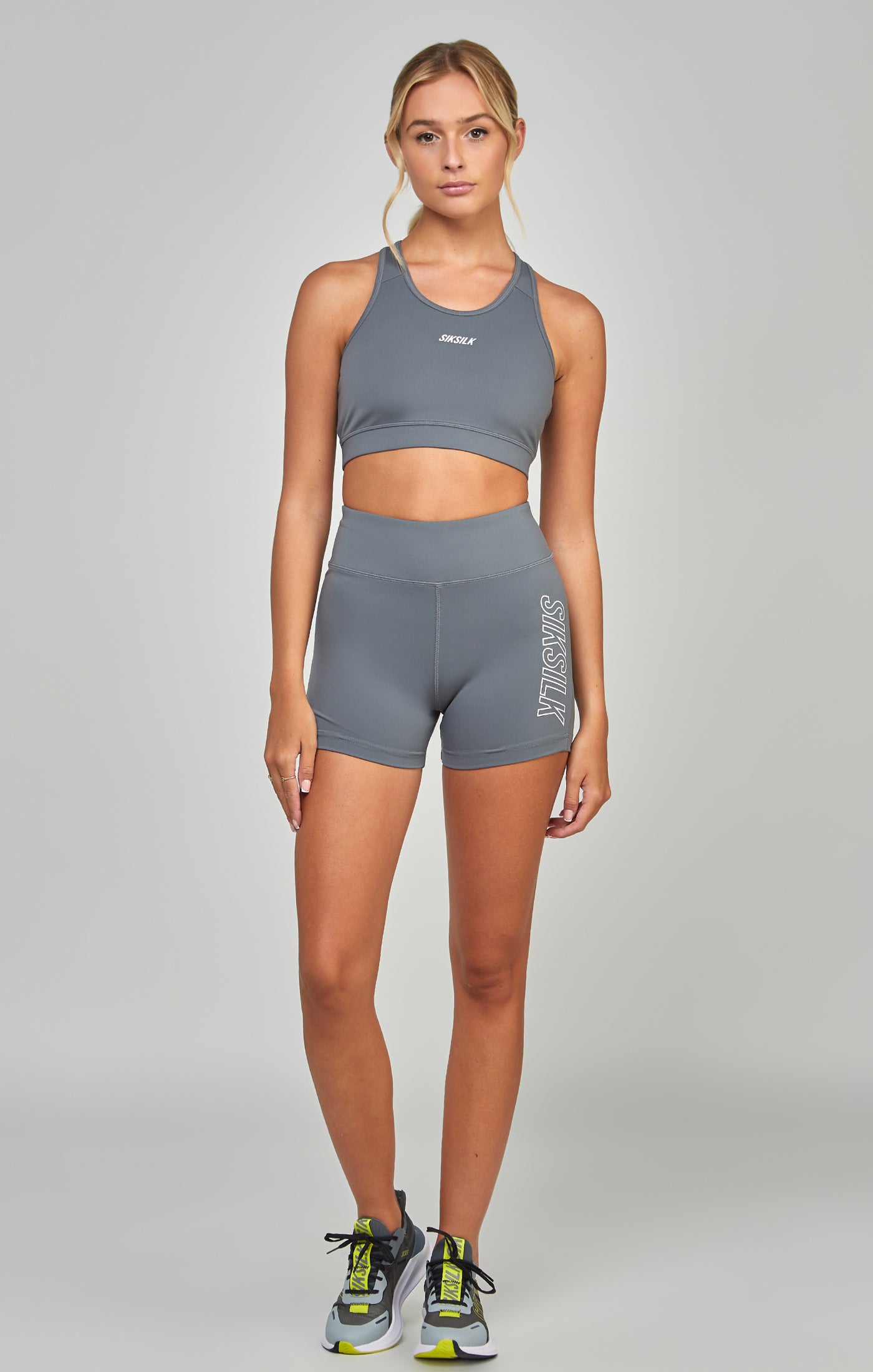 Load image into Gallery viewer, Grey Sports Essential Booty Short (2)
