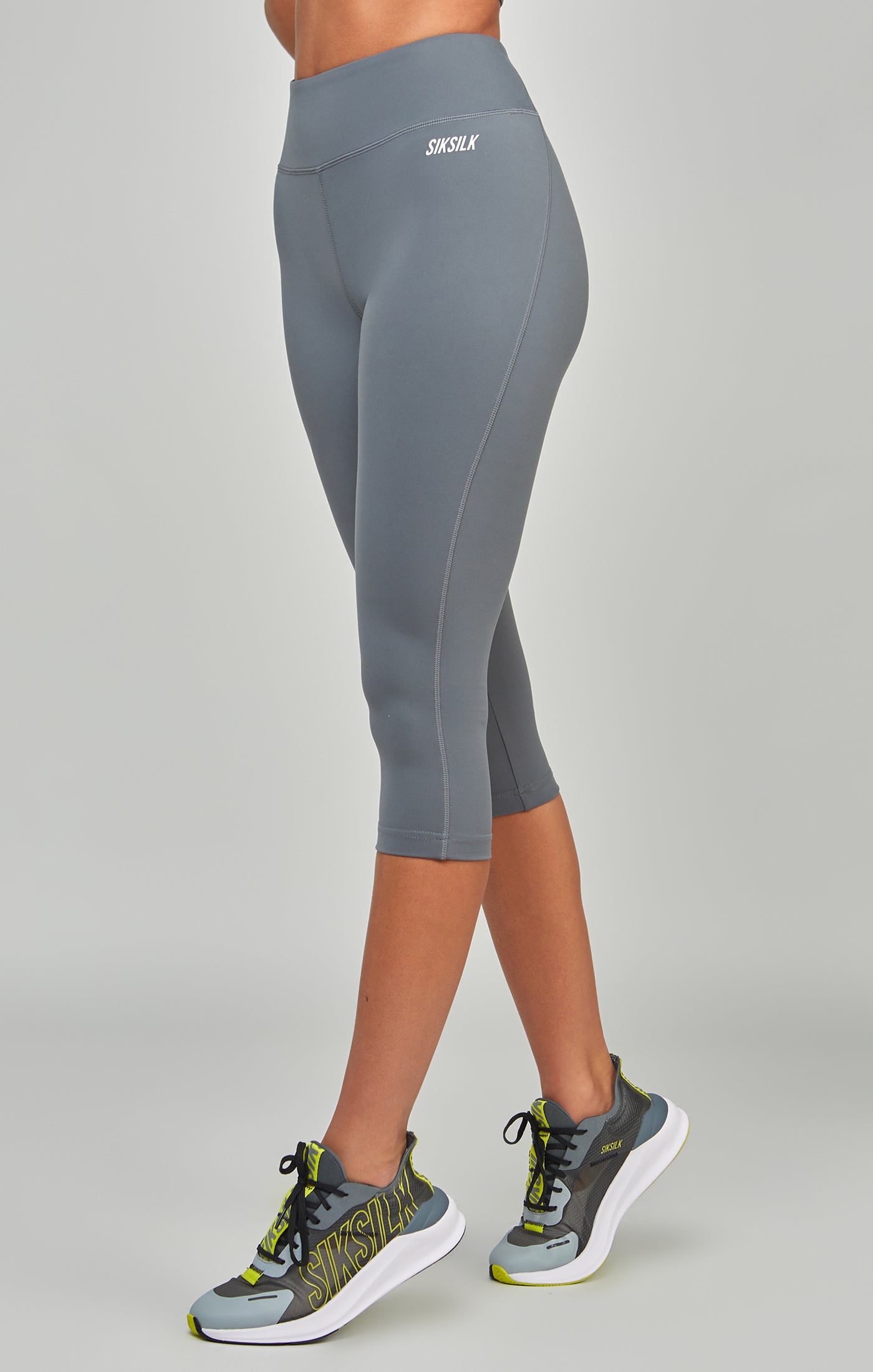 Load image into Gallery viewer, Grey Sports Essentials Capri