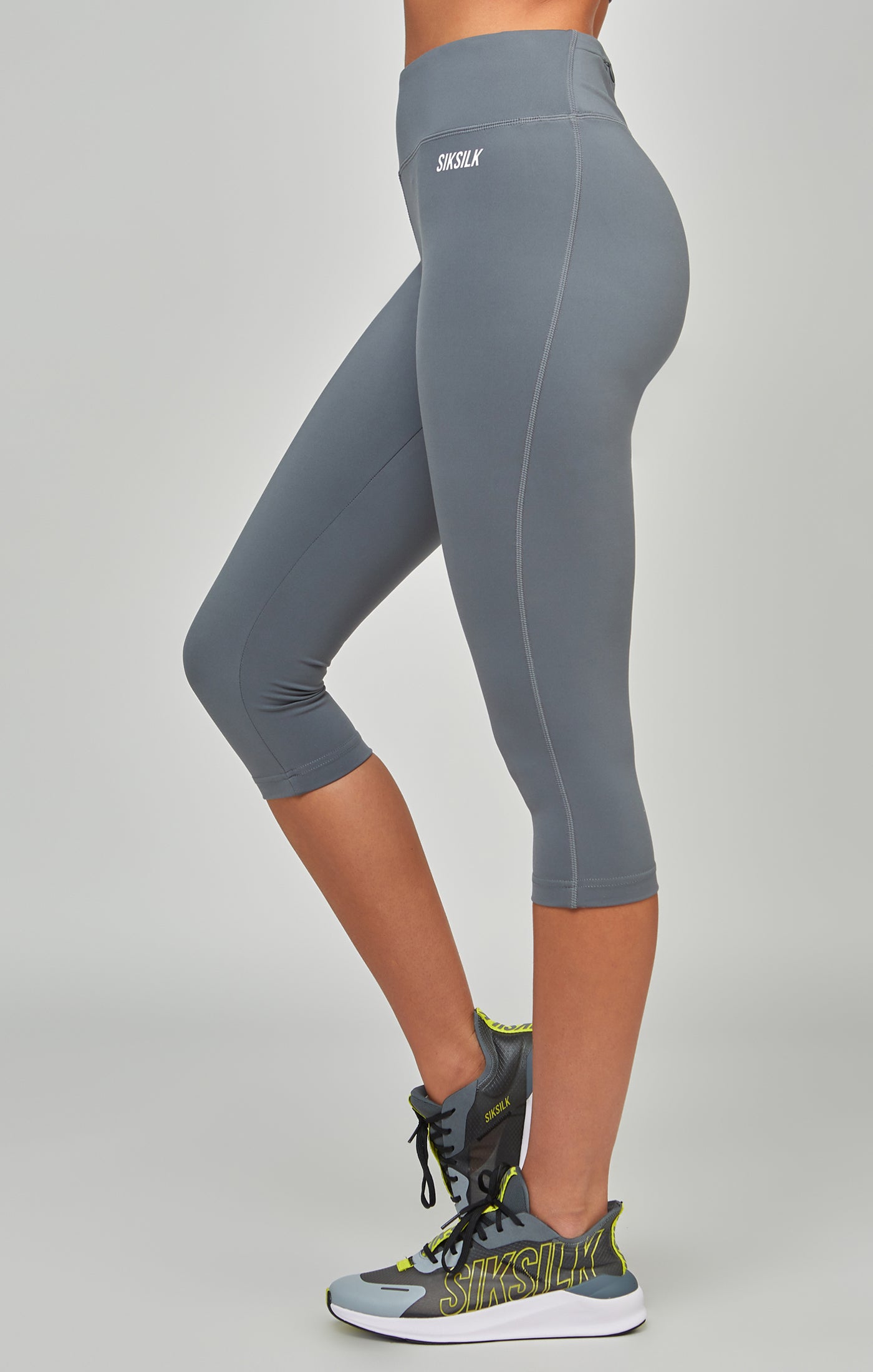 Load image into Gallery viewer, Grey Sports Essentials Capri (1)